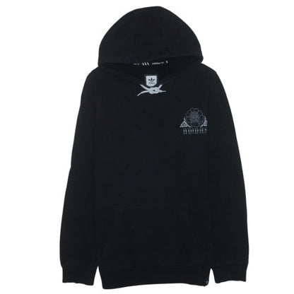 Adidas Womens Black Paisley Logo Pullover Hoodie M