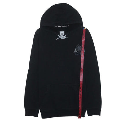 Adidas Womens Black Paisley Logo Pullover Hoodie M