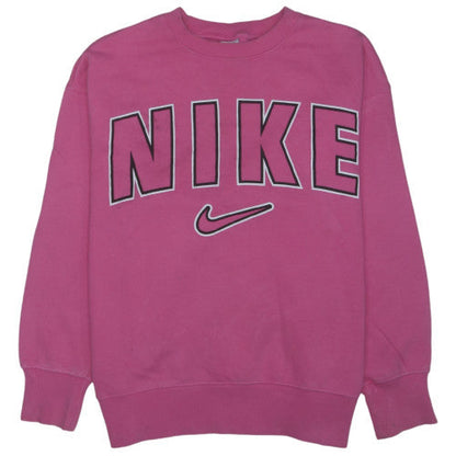 Nike Women's Pink Cotton Blend Pullover Sweatshirt Size S