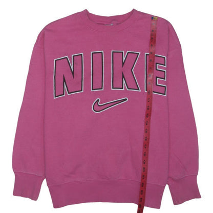 Nike Women's Pink Cotton Blend Pullover Sweatshirt Size S