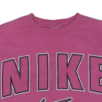 Nike Women's Pink Cotton Blend Pullover Sweatshirt Size S