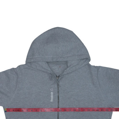 Reebok Mens Grey Full Zip Hoodie Size M Regular Fit