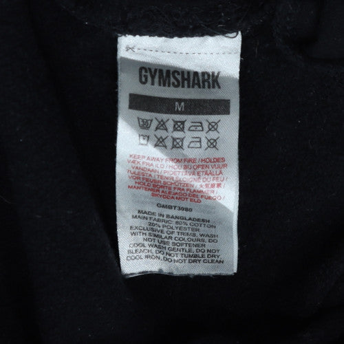 Gymshark Men’s Black Joggers M Regular Fit Fleece Tapered Sweatpants