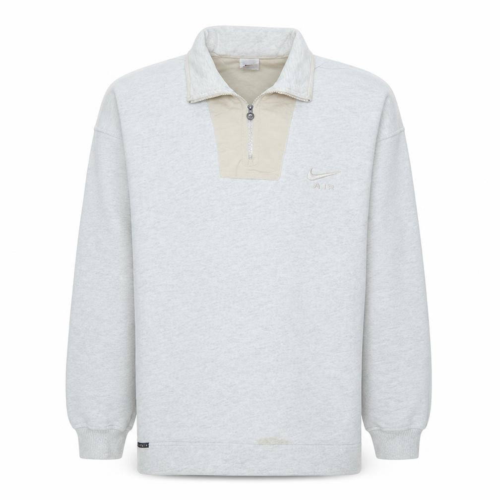Nike Men’s Grey Fleece Quarter Zip Pullover Sweatshirt S