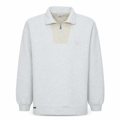 Nike Men’s Grey Fleece Quarter Zip Pullover Sweatshirt S