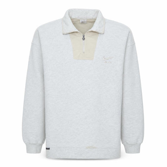 Nike Men’s Grey Fleece Quarter Zip Pullover Sweatshirt S