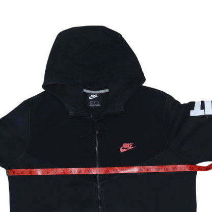 Nike Men's Black Full Zip Hoodie L - Just Do It Graphic Sweatshirt