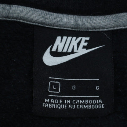 Nike Men's Black Full Zip Hoodie L - Just Do It Graphic Sweatshirt