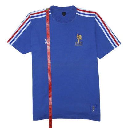 Adidas Men’s Blue Les Bleus Retro Sports T-Shirt Size L