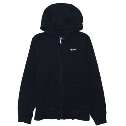 Nike Boys Black Full Zip Hoodie XL 13-15 Years Fleece Sportswear