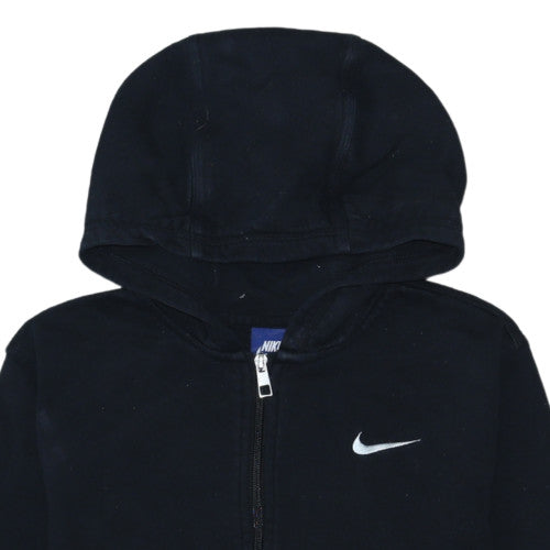 Nike Boys Black Full Zip Hoodie XL 13-15 Years Fleece Sportswear