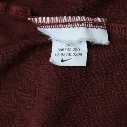 Nike Men's Brown Dri-Fit 2XL Short Sleeve Athletic T-Shirt