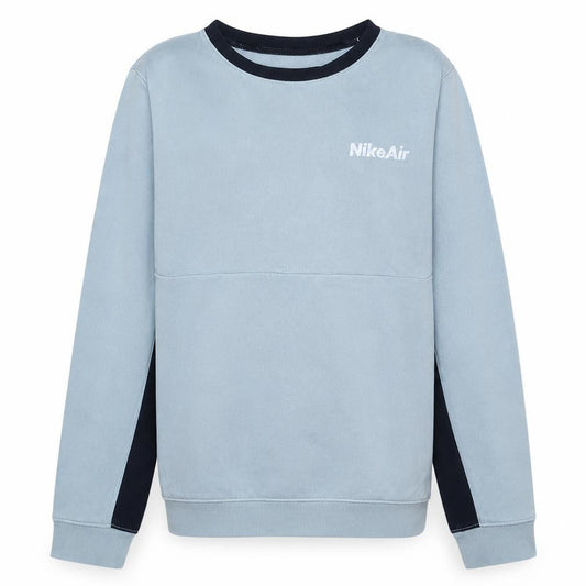 Front view of Nike boys’ grey standard fit crew neck sweatshirt xl 158-170cm