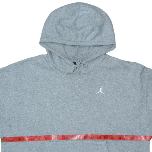 Jordan Women Grey Pullover Hoodie Small Loose Fit Cotton Blend