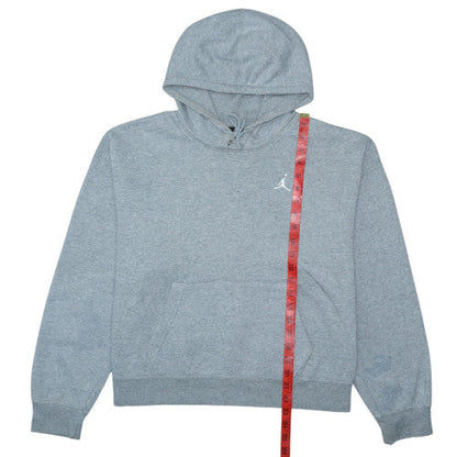 Jordan Women Grey Pullover Hoodie Small Loose Fit Cotton Blend