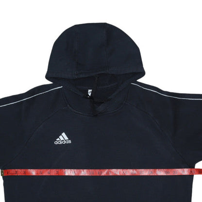 Adidas Men's Black Pullover Hoodie Size L Sports Fleece Sweatshirt