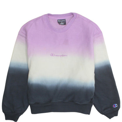 Champion Womens Purple Ombre Sweatshirt XS Crew Neck Pullover