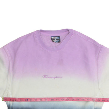 Champion Womens Purple Ombre Sweatshirt XS Crew Neck Pullover