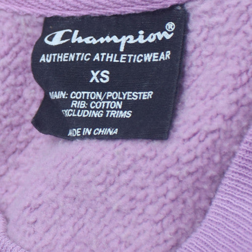 Champion Womens Purple Ombre Sweatshirt XS Crew Neck Pullover