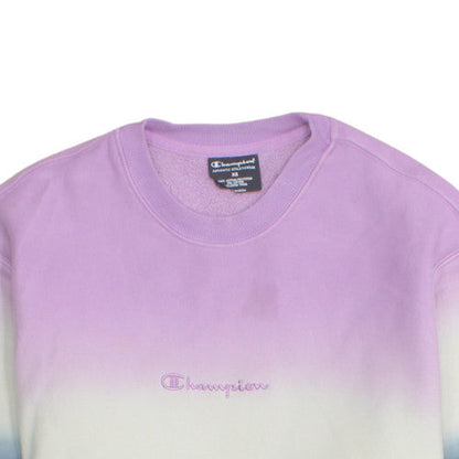 Champion Womens Purple Ombre Sweatshirt XS Crew Neck Pullover