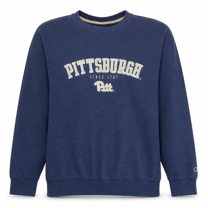 Champion Women's Navy Pittsburgh Graphic Crew Neck Sweatshirt XL