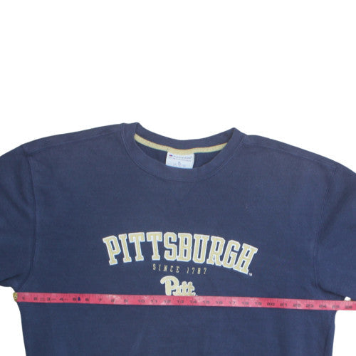 Champion Women's Navy Pittsburgh Graphic Crew Neck Sweatshirt XL