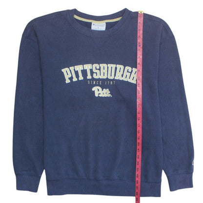 Champion Women's Navy Pittsburgh Graphic Crew Neck Sweatshirt XL