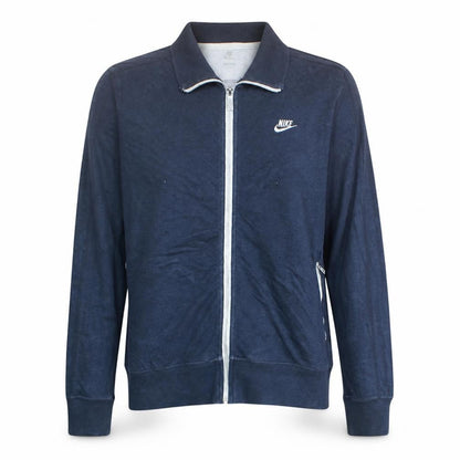 Nike Women's Blue Cotton Full Zip Track Jacket Size M