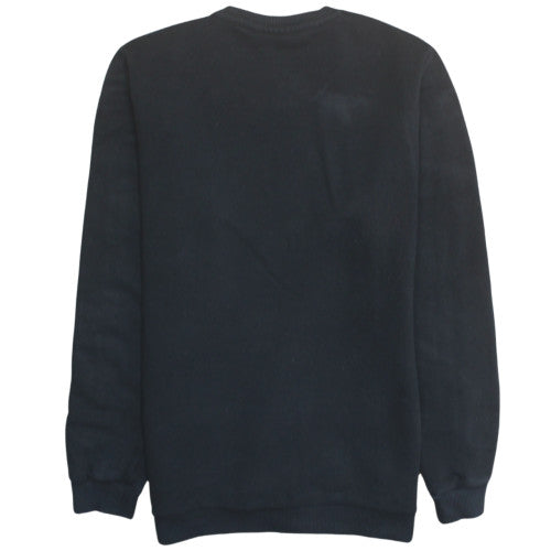 FILA Men’s Black Logo Tape Crew Neck Pullover Sweatshirt Size M