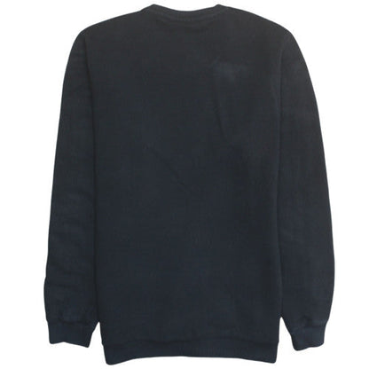 FILA Men’s Black Logo Tape Crew Neck Pullover Sweatshirt Size M