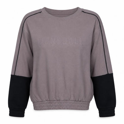 Lonsdale Women’s Beige & Black Crew Neck Pullover Sweatshirt Size 16
