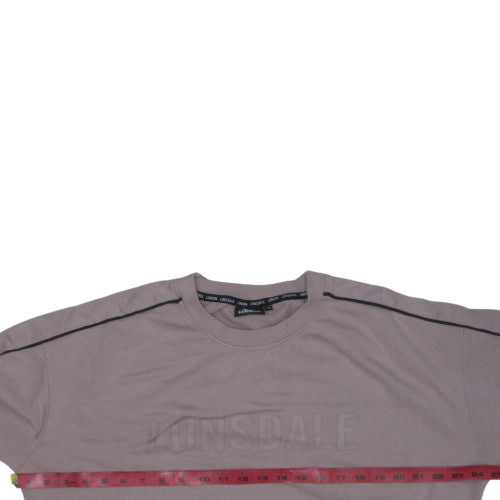 Lonsdale Women’s Beige & Black Crew Neck Pullover Sweatshirt Size 16
