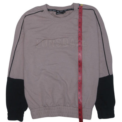 Lonsdale Women’s Beige & Black Crew Neck Pullover Sweatshirt Size 16