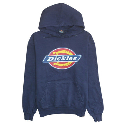 Dickies Men's Blue Pullover Hoodie Small Hooded Logo Sweatshirt
