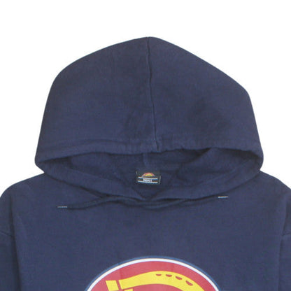 Dickies Men's Blue Pullover Hoodie Small Hooded Logo Sweatshirt