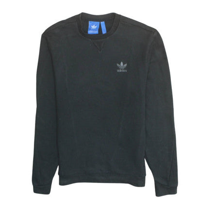 Adidas Womens Black Crew Neck Pullover Sweatshirt Size M