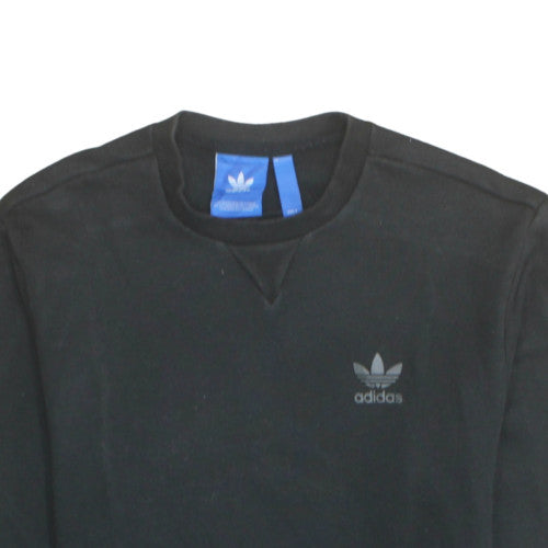 Adidas Womens Black Crew Neck Pullover Sweatshirt Size M