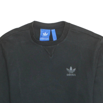 Adidas Womens Black Crew Neck Pullover Sweatshirt Size M