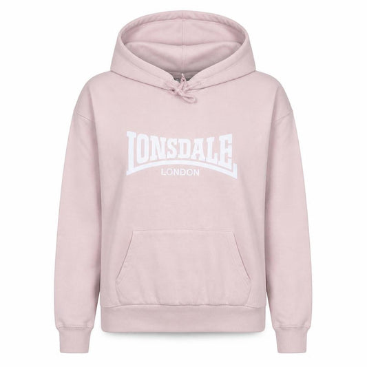 Lonsdale London Womens Pink Pullover Hoodie Size 12 Cotton Blend