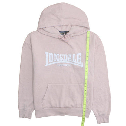Lonsdale London Womens Pink Pullover Hoodie Size 12 Cotton Blend