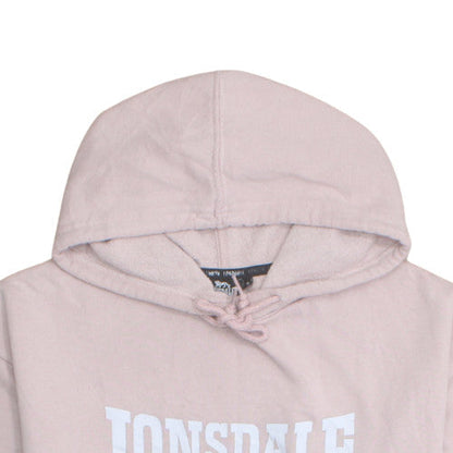 Lonsdale London Womens Pink Pullover Hoodie Size 12 Cotton Blend
