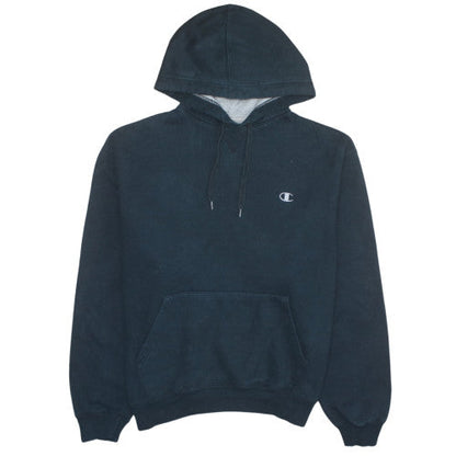 Champion Men's Black Pullover Hoodie Size L Classic Fleece Sweatshirt