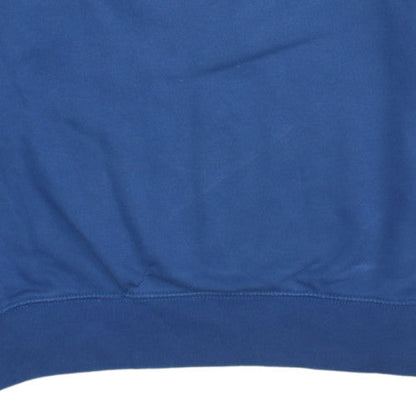 Nike Men Blue Logo Crew Neck Pullover Sweatshirt L Classic Fit