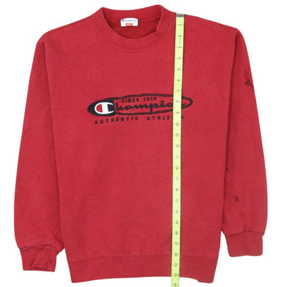 Champion Men's Red Small Pullover Sweatshirt Vintage Sports Style