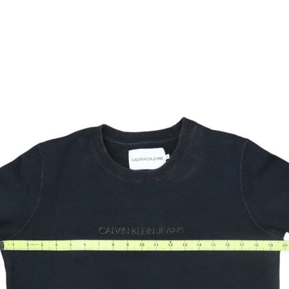 Calvin Klein Jeans Womens Black Cotton Sweatshirt Size S