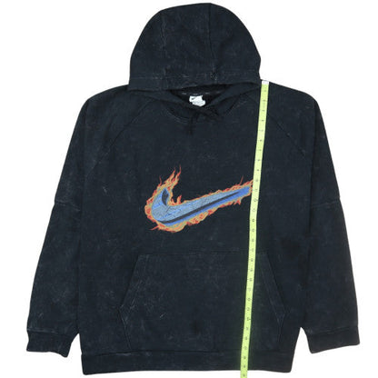 Nike Women Black 3XL Dri-Fit Pullover Hoodie with Flame Logo