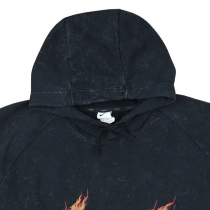 Nike Women Black 3XL Dri-Fit Pullover Hoodie with Flame Logo