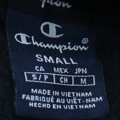 Champion Men's Black Pullover Hoodie Small Logo Fleece Sweatshirt