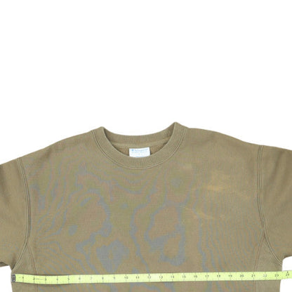 Champion Women Khaki Reverse Weave Sweatshirt L Cotton Blend Casual