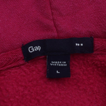 GAP Women Pink Full Zip Hoodie Large Cotton Blend Casual